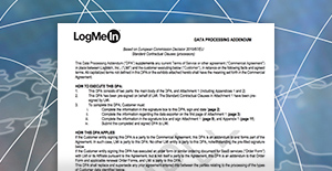 LogMeIn GDPR Legal data sample