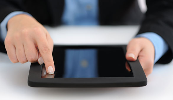 Business Women Holding a Tablet