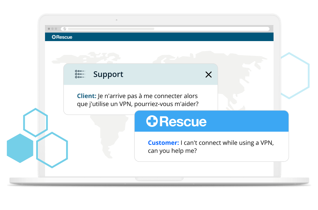 Rescue AI chat and screen translation.