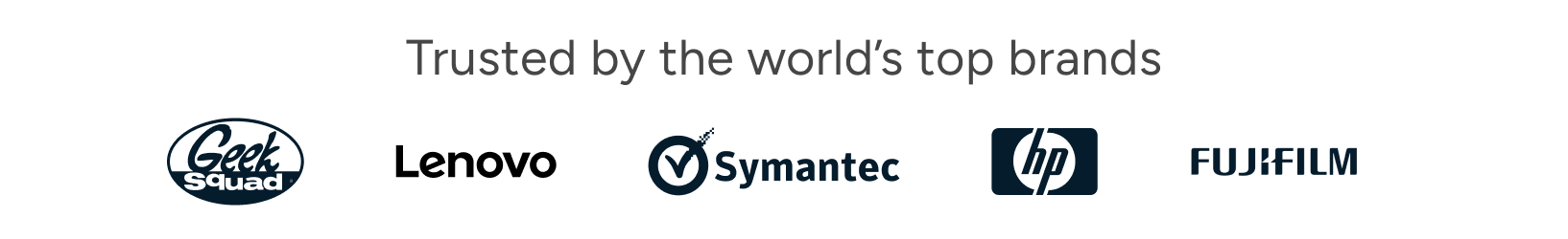LogMeIn Rescue is trusted by the world’s top brands, including brands like Geek Squad, Lenovo, Symantec, HP, and Fujifilm